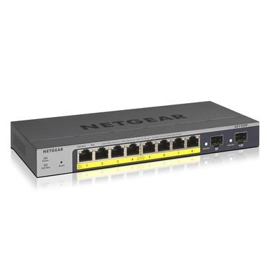 Комутатор NETGEAR GS110TP 8xGE PoE, 2xSFP, 55Вт, Керований L2 (GS110TP-300EUS) [15003]
