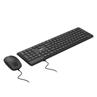 Комплект клавіатура та миша 2E MK405 USB-A, EN/UK/RU, чорний (2E-MK405UBK) [103606]