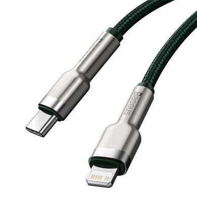 Кабель Baseus Cafule Series Metal Data Cable Type-C to iP PD 20W 1m Green (CATLJK-A06) [802583]