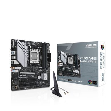 Материнcька плата ASUS PRIME B650M-A WIFI II sAM5 B650 4xDDR5 M.2 D-Sub HDMI DP Wi-Fi BT mATX (90MB1EG0-M0EAY0) [109086]