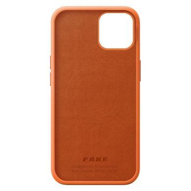 Чохол-накладка Armorstandart Fake Leather для Apple iPhone 14 Golden Brown (ARM64457) [601532]