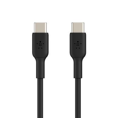 Кабель USB-C > USB-C заряджання/синхронізації Belkin 1м, 60Вт, Type-C, PVC, чорний (CAB003BT1MBK) [111633]