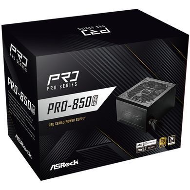 БЖ 850W ASRock PRO 120mm, 80+ Gold, Retail (PRO-850G) [404611]