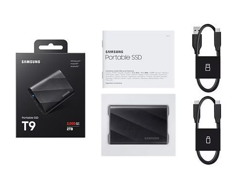 Портативний SSD Samsung 2TB USB 3.2 Gen 2 Type-C T9 (MU-PG2T0B/EU) [109619]