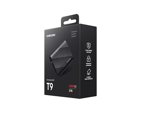 Портативний SSD Samsung 2TB USB 3.2 Gen 2 Type-C T9 (MU-PG2T0B/EU) [109619]