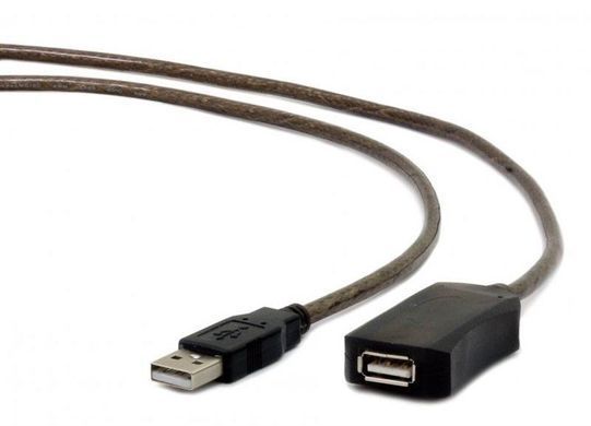 Кабель Cablexpert USB - USB V 2.0 (M/F), активний подовжувач, 10 м, чорний (UAE-01-10M) [603580]