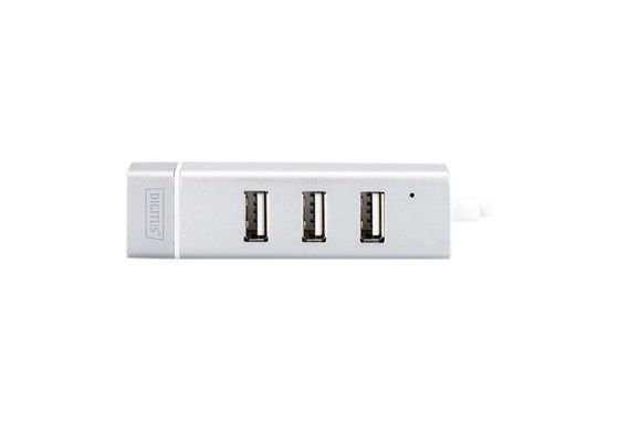 Хаб DIGITUS USB-C > 3xUSB-A/RJ45 (DA-70253) [108789]