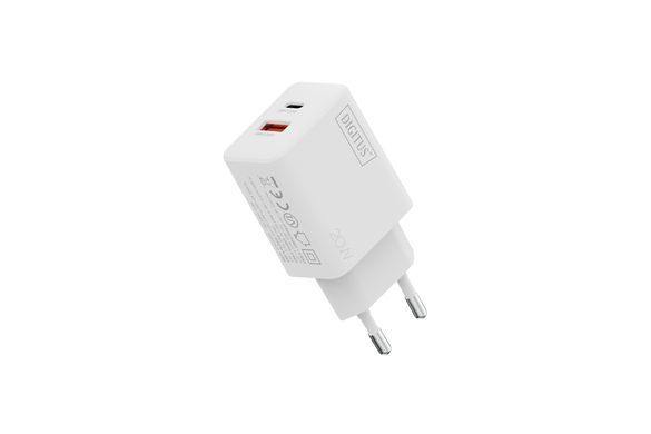 Зарядний пристрій DIGITUS 1хUSB-C, 1хUSB-A, 20W (DA-10300) [113495]