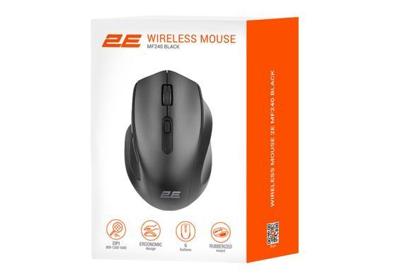 Миша 2E MF240 Silent, WL, чорний (2E-MF240WB) [103968]