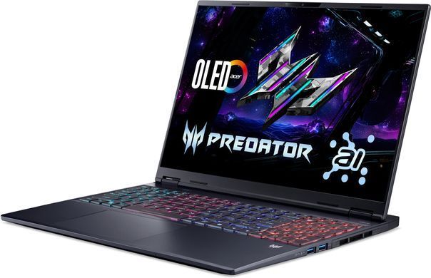 Ноутбук Acer Predator Helios Neo 16S PHN16S-I51 16" OLED, Intel U9-386H, 64GB, F2TB, NVD5060-8, Lin, чорний (NH.U3VEU.006) [114329]