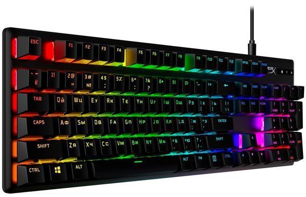 Клавіатура HyperX Alloy Origins Aqua RGB PBT ENG/UKR Black (639N5AA) [605955]