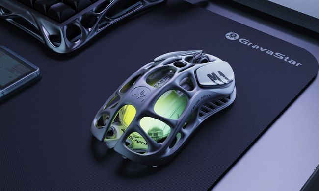 Миша GravaStar Mercury M1 Pro, magnesium alloy body, BT/WL/USB-A, RGB, Gunmetal Gray (GRAVASTARM1PRO_GRY) [104109]