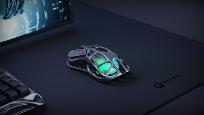 Миша GravaStar Mercury M1 Pro, magnesium alloy body, BT/WL/USB-A, RGB, Gunmetal Gray (GRAVASTARM1PRO_GRY) [104109]