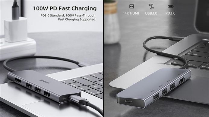 USB-хаб REAL-EL CQ-700 4 ports (EL123110002) [605109]