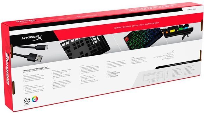 Клавіатура HyperX Alloy Origins Aqua RGB PBT ENG/UKR Black (639N5AA) [605955]
