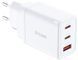 Зарядний пристрій мережевий D-Link 65Вт GaN 2хUSB-С, 1xUSB-A, білий (DCP-651) [111307], фото 1