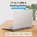 USB-хаб Vention Multi-function USB-C to HDMI/VGA/USB-C Gen 1/USB 3.0x2/USB 2.0/RJ45/SD/TF/TRRS 3.5mm/PD Docking Station 0.25m (THTHC) [802743], фото 4
