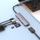 USB-хаб HOCO HB28 Type-C multi-function converter(HDTV+USB3.0+USB2.0+SD+TF+PD) Metal Gray (6931474769336) [805379], фото 5