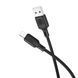 Кабель BOROFONE BX113 Lenny silicone charging data cable iP(L=1M) Black (6941991115394) [802349], фото 3