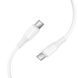 Кабель HOCO X120 Beneficio 60W charging data cable C to C White (6942007658935) [806393], фото 3