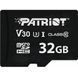 Карта пам`ятi MicroSDHC 32GB UHS-I/U3 Class 10 Patriot VX R90MB/s (PSF32GVX31MCH)