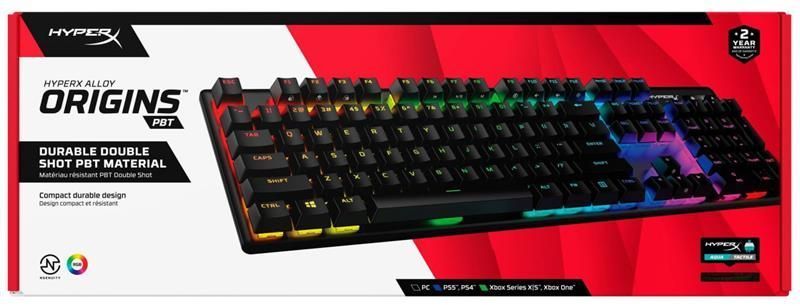 Клавіатура HyperX Alloy Origins Aqua RGB PBT ENG/UKR Black (639N5AA) [605955]