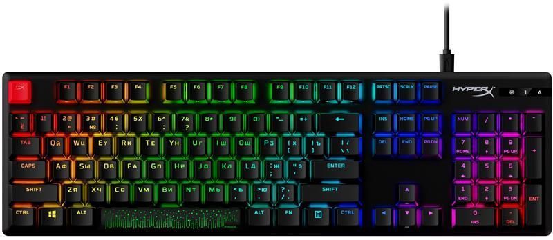 Клавіатура HyperX Alloy Origins Aqua RGB PBT ENG/UKR Black (639N5AA) [605955]