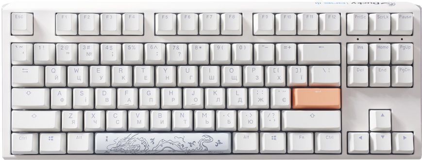 Клавіатура Ducky One 3 TKL Cherry MX Speed Silver RGB UA USB White (DKON2187ST-PUAPXPWWWSC1) [614117]