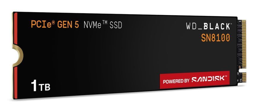 Твердотільний запам&rsquo;ятовувальний пристрій накопичувач (SSD) G5 M.2 1TB BLACK SN8100 SANDISK (WDS100T1X0M) [501438]