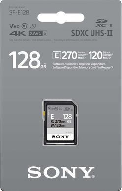 Карта пам'яті Sony SDXC 128GB C10 UHS-II U3 V60 R270/W100MB/s Entry (SFE128A.ET4) [109676]