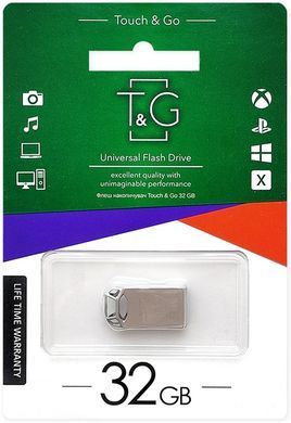 Флеш-накопичувач USB 32GB T&G 110 Metal Series Silver (TG110-32G) [607188]