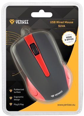 Миша комп'ютерна Yenkee YMS 1015RD Mouse USB Suva Red (45010821) [202940]