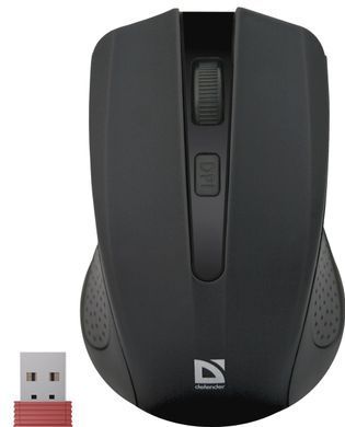 Мишка Defender Accura MM-935 бездротова, 4 кн. до 1600 dpi, чорна (52935) [401148]