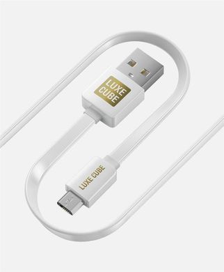 Кабель Luxe Cube Flat USB - micro USB (M/M), 1 м, білий (2231252967010) [603806]