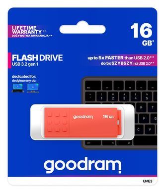 Флеш-накопичувач USB3.2 16GB Goodram UME3 Orange (UME3-0160O0R11) [607093]