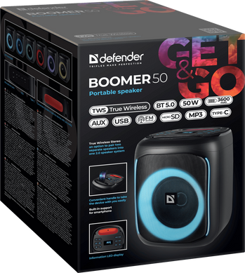 Портативна акустика Defender Boomer 50 (65450) [203968]