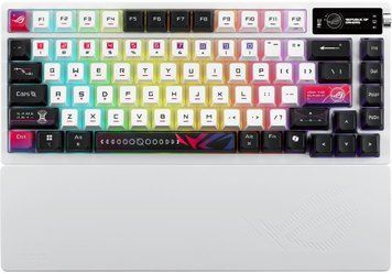 Клавіатура механічна ASUS ROG Azoth X 81key, NX Snow, USB-A/WL/BT, EN, RGB, білий (90MP044F-BKUA30) [110349]
