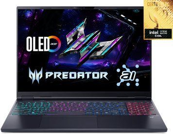 Ноутбук Acer Predator Helios Neo 16S PHN16S-71 16" OLED, Intel U9-275HX, 64GB, F2TB, NVD5060-8, Lin, чорний (NH.QZEEU.002) [110407]