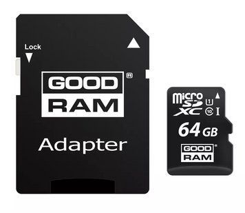 Карта пам'яті microSDXC (UHS-1) GoodRam 64Gb class 10 (adapter SD) (M1AA-0640R11) [805258]