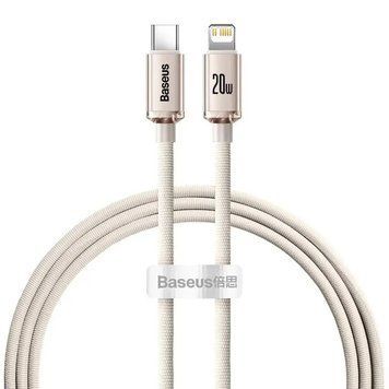 Кабель Baseus Crystal Shine Series Fast Charging Data Cable Type-C to iP 20W 1.2m Pink (CAJY001304) [802570]