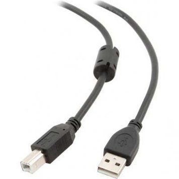 Кабель Maxxter USB - USB Type-B V 2.0 (M/M), 3 м, феритовий фільтр, Black пакет (UF-AMBM-10) [603592]