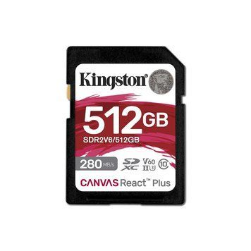 Карта пам'яті SDXC (UHS-II U3) Kingston Canvas React Plus 512Gb class 10 V60 (R280MB/s, W150MB/s) (SDR2V6/512GB) [803230]