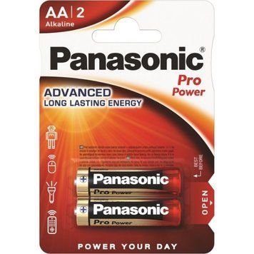 Батарейка AA, 1.5V, PRO POWER лужна, Panasonic, блістер. 2шт. (LR6XEG/2BP) [404807]