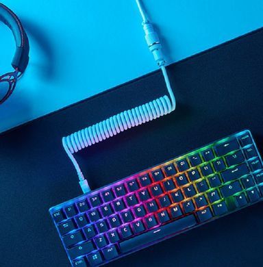 Кабель заряджання/синхронізації HyperX USB-A > USB-C, спіральний, 1.37м, сіро-чорний (6J679AA) [108569]