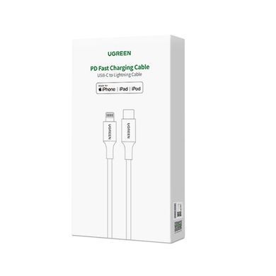 Кабель UGREEN US304 USB-C to Lightning M/M Cable Aluminum Shell Braided 2m (Black) (UGR-60761) [805464]