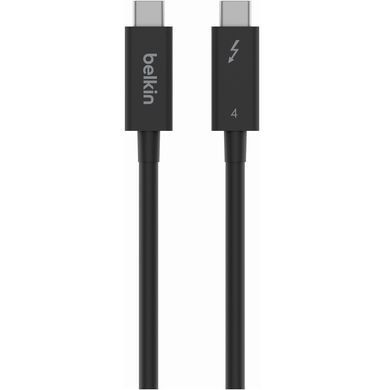 Кабель USB-C > USB-C заряджання/синхронізації Belkin 2м, 100Вт, Type-C Thunderbolt, 40Гбс, чорний (INZ002BT2MBK) [108668]