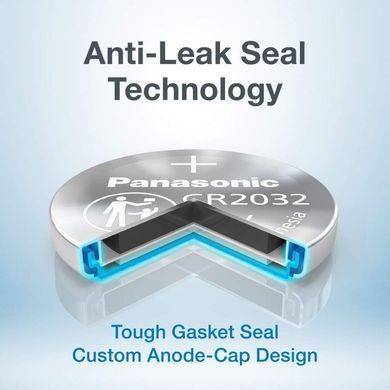 Батарейка Panasonic літієва CR2032 блістер, 1 шт. (CR-2032PT/1B) [115321]