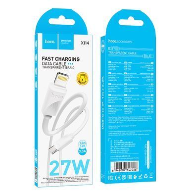Кабель HOCO X114 Energy PD charging data cable iP White (6942007647038) [806406]