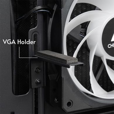 Корпус Chieftec VISTA 3x120mm A-RGB, ATX, без БЖ, Black (GT-01B-OP) [403288]