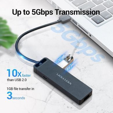 USB-хаб Vention 4 ports Black (CHLBB) [605132]